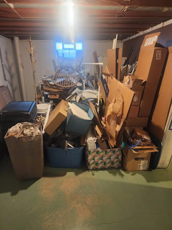 Roll-off dumpster container at job site for Yard Waste Dumpster Rental in Solvay